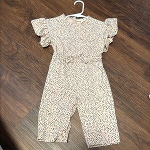 Polka Dot Ruffle Sleeve Jumpsuit